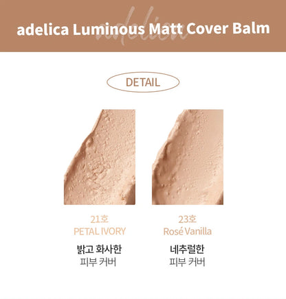 Adelica Luminous Matt Cover Balm 02 Rose Vanila (Refill)